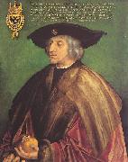 Albrecht Durer Portrat des Kaisers Maximilians I. vor grunem Grund oil painting